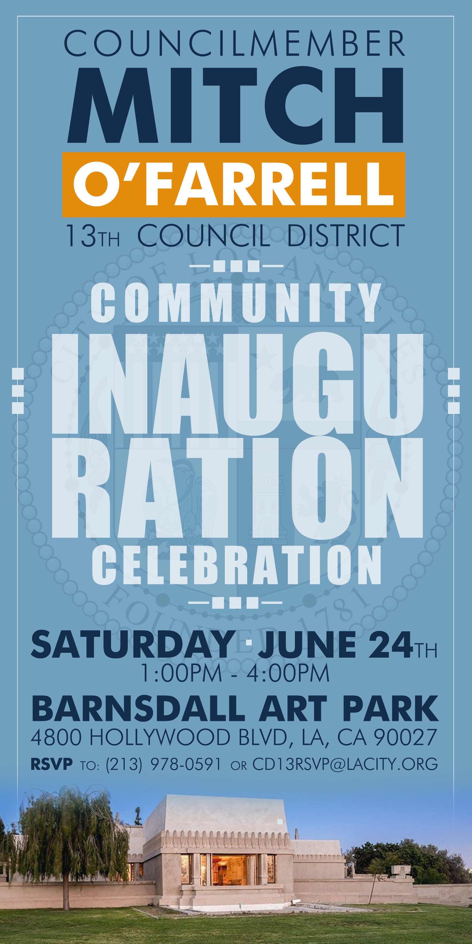 Councilmember Mitch O'Farrell Inauguration and Community Celebration | Silver Lake Realtor | Silver Lake Real Estate Agent