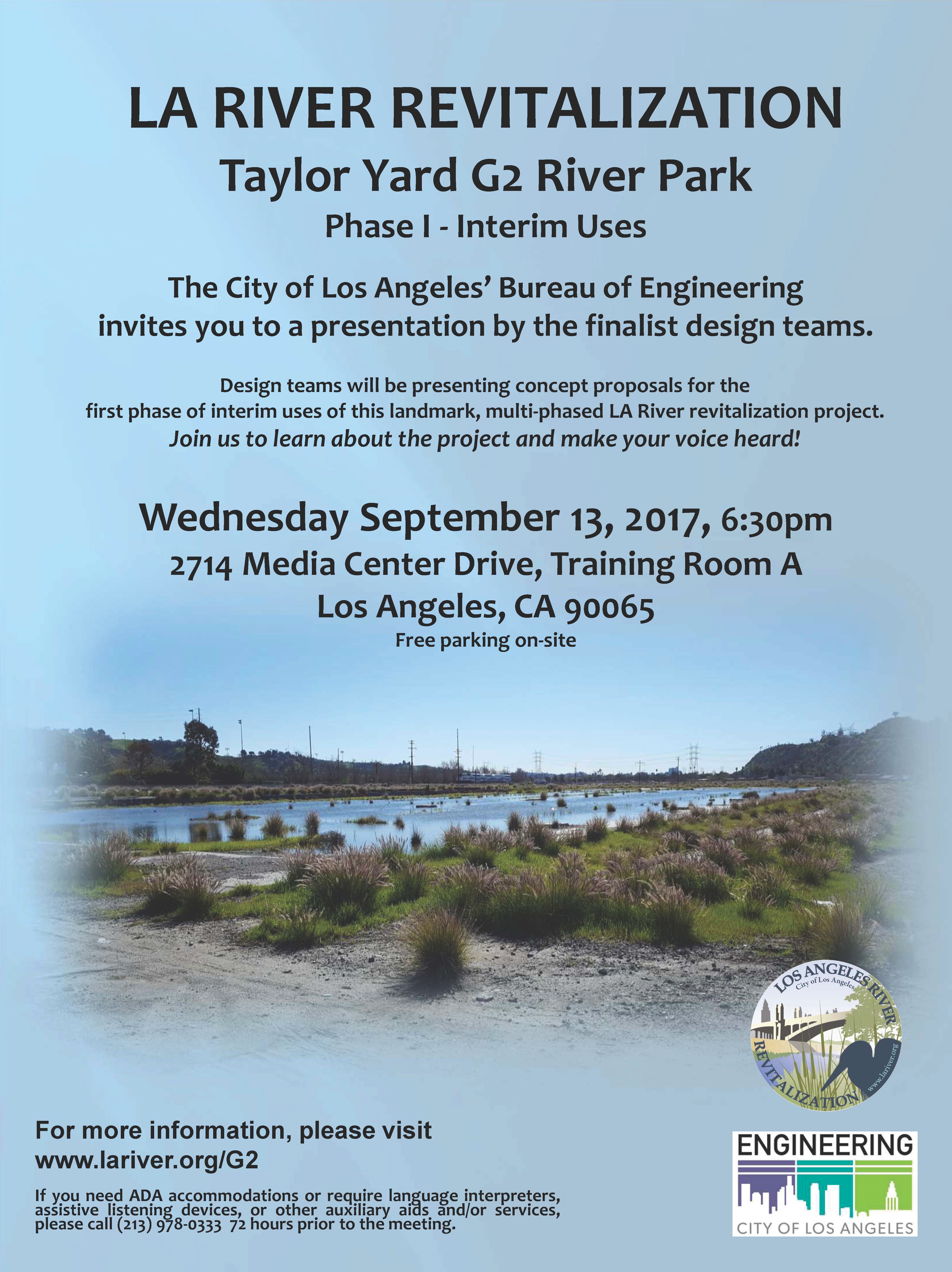 LA River Revitalization Taylor Yard G2 River Park Finalists Event | Atwater Real Estate Agent Glenn Shelhamer | Glassell Park Real Estate Agent