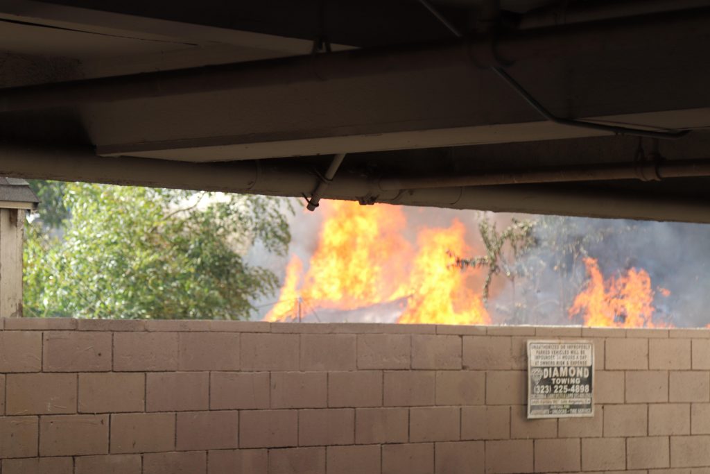 Residential Fire Breaks Out in N Ave 53 Highland Park, Highland Park House Fire, Homes on Fir Highland Park Los Angeles