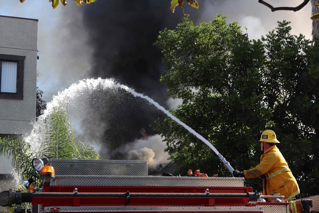 Residential Fire Breaks Out in N Ave 53 Highland Park, Highland Park House Fire, Homes on Fir Highland Park Los Angeles