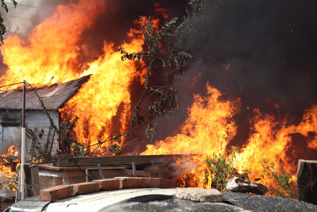 Residential Fire Breaks Out in N Ave 53 Highland Park, Highland Park House Fire, Homes on Fir Highland Park Los Angeles