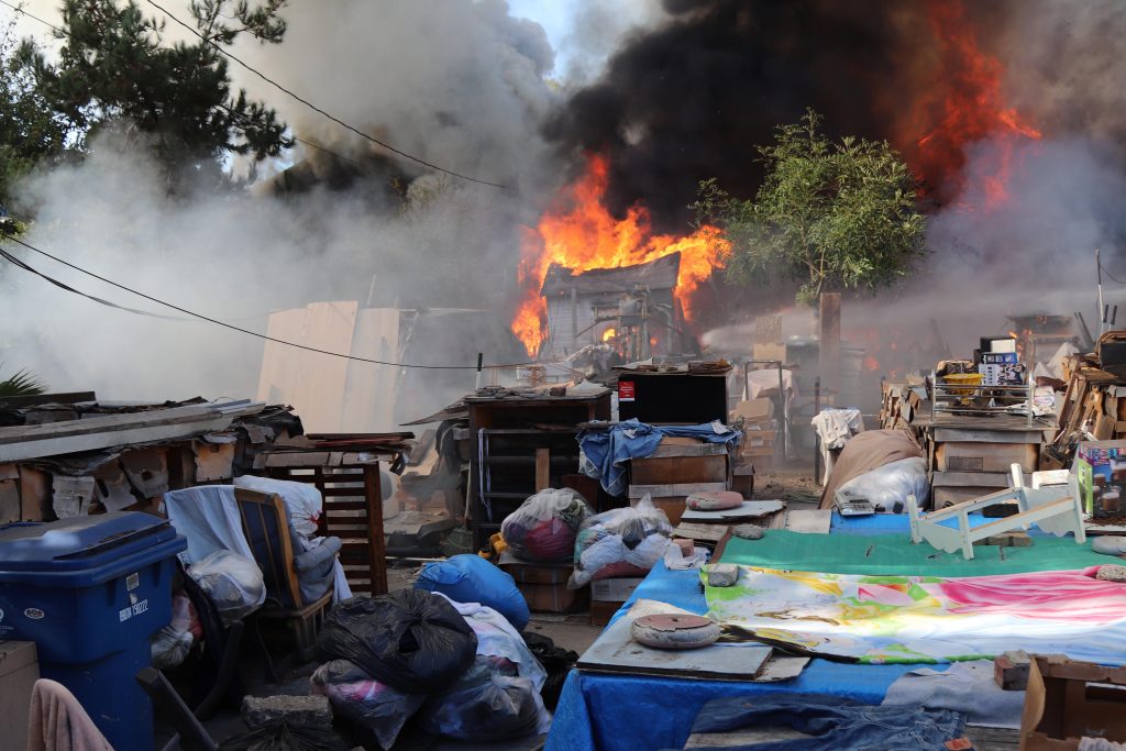 Residential Fire Breaks Out in N Ave 53 Highland Park, Highland Park House Fire, Homes on Fir Highland Park Los Angeles