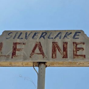 Vintage Silverlake Cleaner sign in Silver Lake, Los Angeles