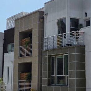 Modern condominium building in Silver Lake, Los Angeles