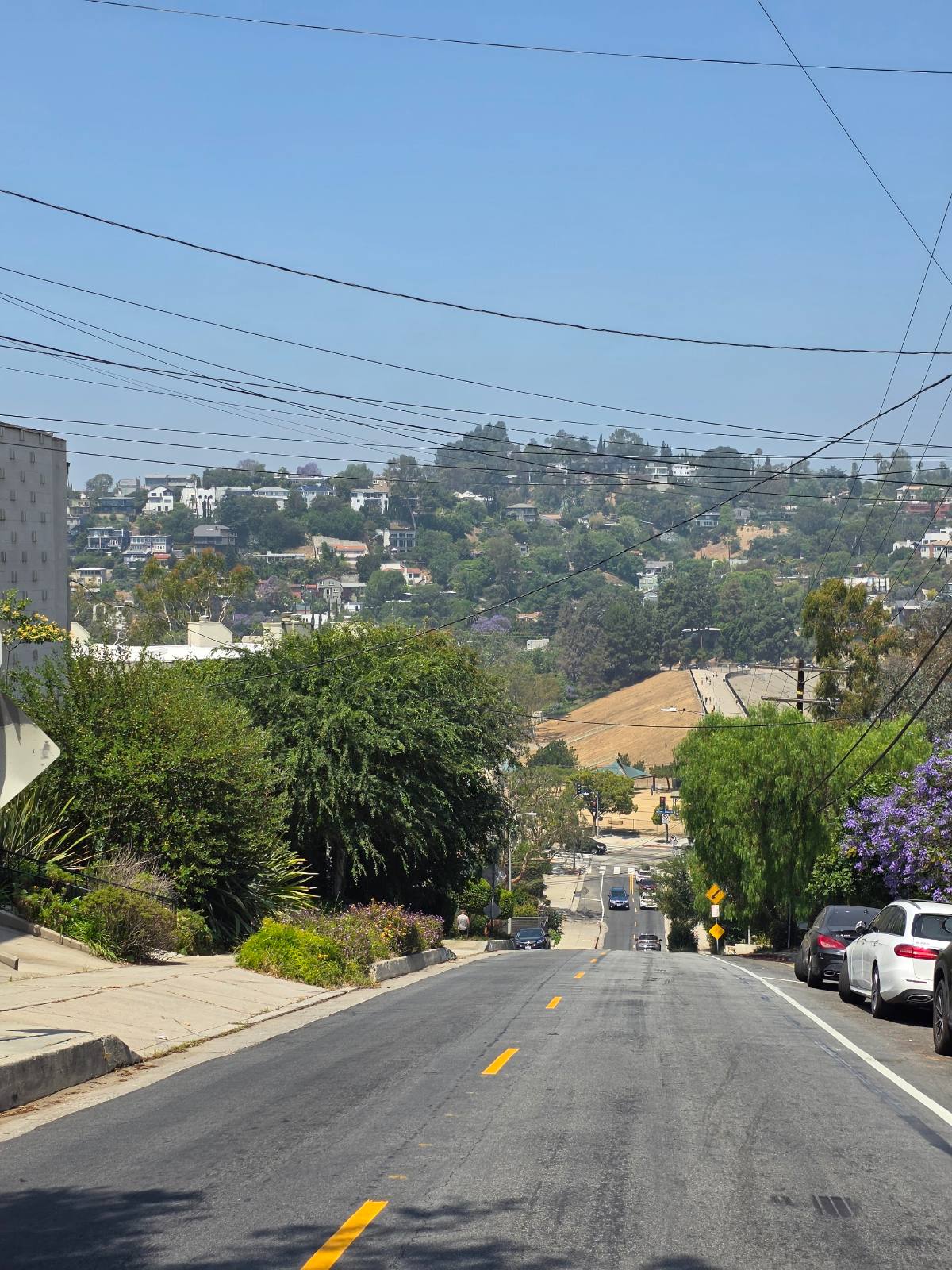 Homes on a Silver Lake hillside street in Los Angeles